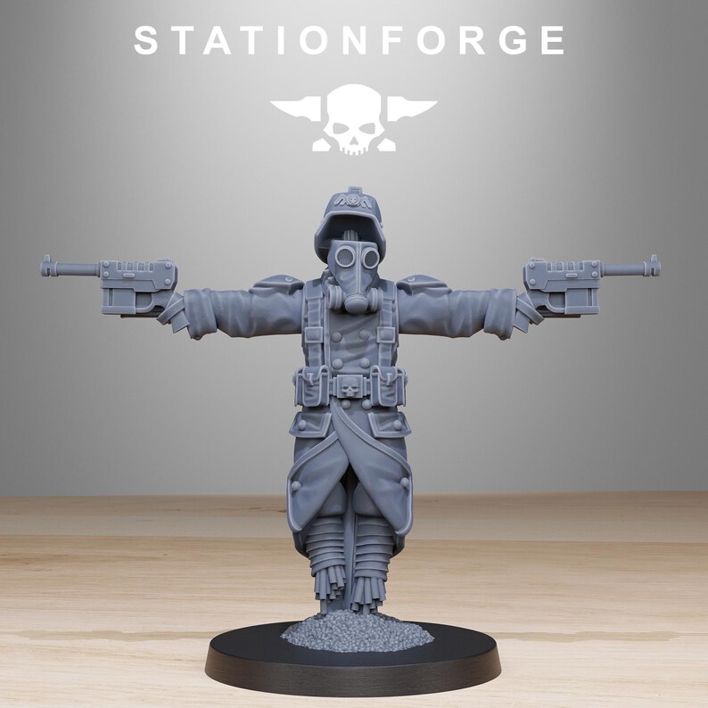 GrimGuard Vogelscheuche | Station Forge 16k Resin-Miniaturen | 28 mm/32 mm Tabletop-Wargaming | Unbemalt Bild 3