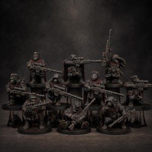 GrimGuardSkulldarts | Station Forge 16k Resin Miniatures | 28mm 32mm Tabletop Wargaming | Unpainted image 1