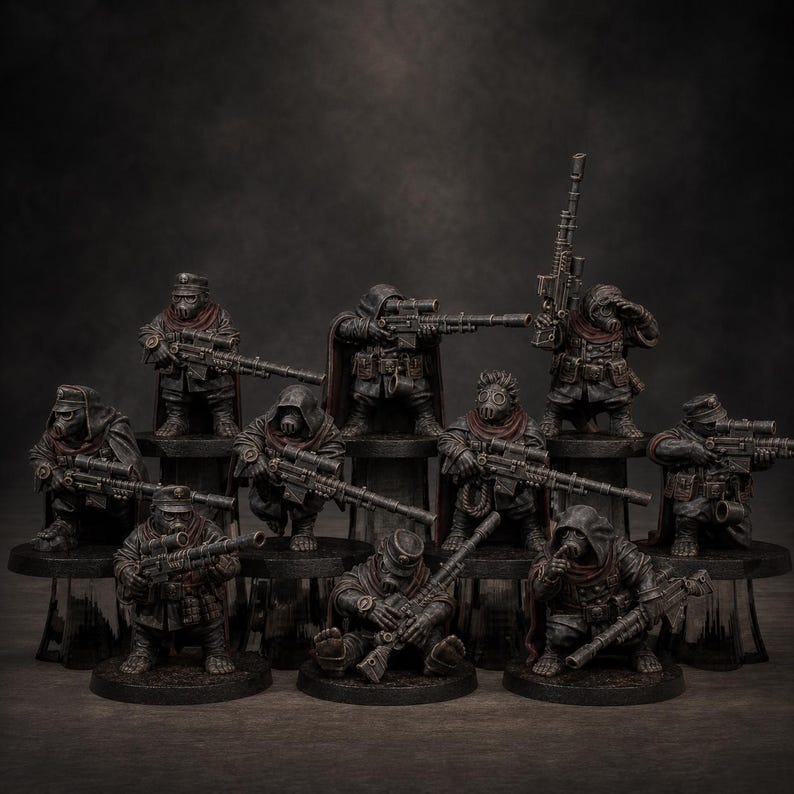 GrimGuardSkulldarts | Station Forge 16k Resin Miniatures | 28mm 32mm Tabletop Wargaming | Unpainted image 1