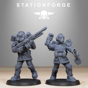 Grimguard Aero Troops | Station Forge 16k Resin Miniatures | 28mm 32mm Tabletop Wargaming | Unpainted image 3