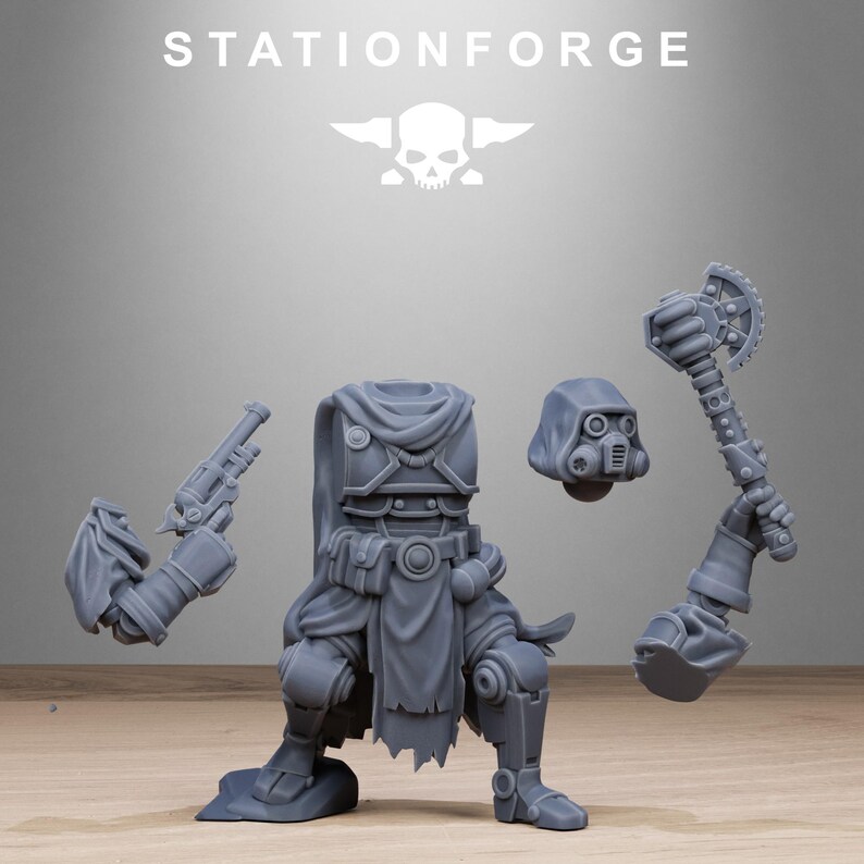 Miniaturas de magos de Scavenger Tech / Station Forge 16K Resin Wargaming (escala 28 mm/32 mm) imagen 10