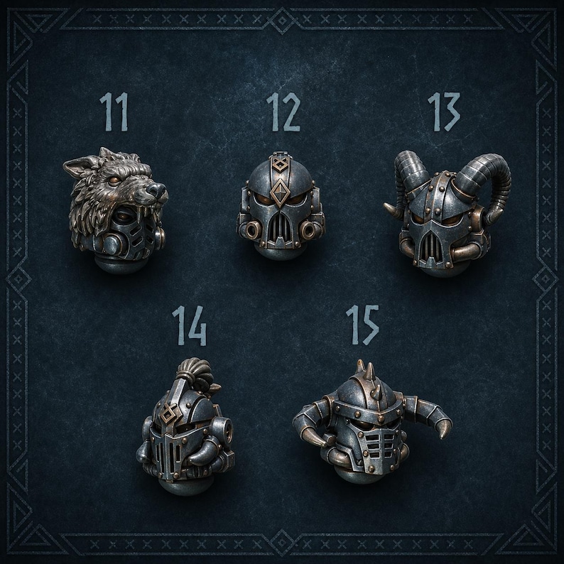 Sabuesos primigenios - Cabezas n.º 3 - Resina de 16k - GreyTide Studio - Lobos / Guerreros espaciales / Piezas / Juegos de mesa / Juegos de guerra / Grimdark imagen 1