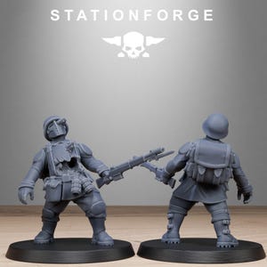 Freeguard Fallen | Station Forge 16k Resin Miniatures | 28mm 32mm Tabletop Wargaming | Unpainted image 8