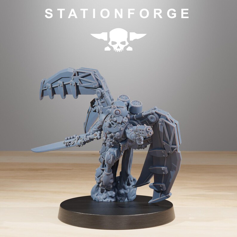 Scavenger Strikers | Station Forge 16k Resin Miniatures | 28mm 32mm Tabletop Wargaming | Unpainted image 9