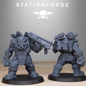 Orks Orkaz Smashers | Station Forge 16k Resin Miniatures | 28mm 32mm Tabletop Wargaming | Unpainted image 7