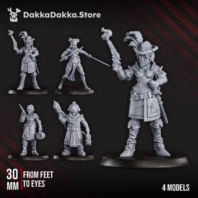 The Dashing Nebula Syndicate | 16k Resin Miniatures | 28mm 32mm Tabletop Wargaming | Unpainted image 2