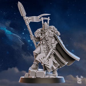 Tribe Warmaster Elza | 16k Resin Miniatures | 28mm 32mm Tabletop Wargaming | Unpainted image 2