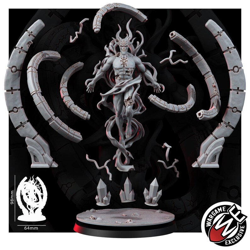 Necrocyborg Void Ascendant | 16k Resin Miniatures | 28 mm 32 mm Tabletop Wargaming | Ongeverfd afbeelding 6