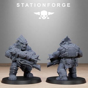 Orks Orkaz Biotech Looters | Station Forge 16k Resin Miniatures | 28mm 32mm Tabletop Wargaming | Unpainted image 6