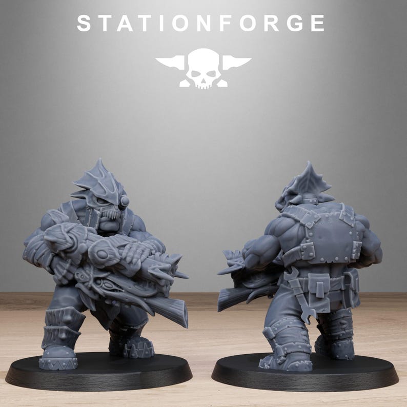 Orks Orkaz Biotech Looters | Station Forge 16k Resin Miniatures | 28mm 32mm Tabletop Wargaming | Unpainted image 6