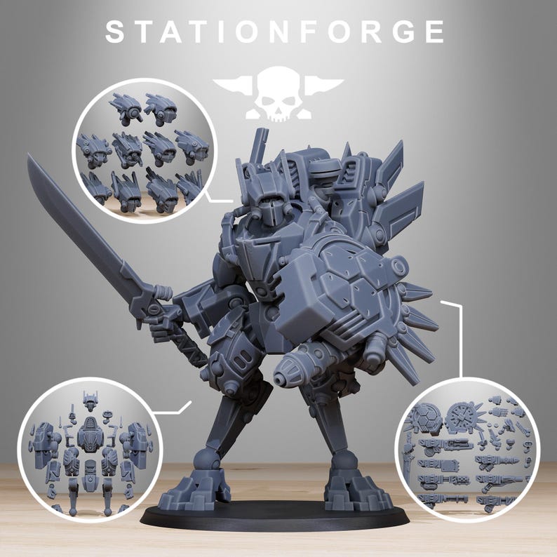 Tarion Elder Mech Mk1 Builder Kit | Station Forge 16K Resin Miniature (28mm/32mm) image 2