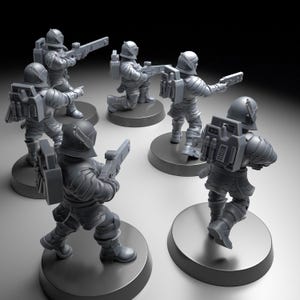 Coalition Human Helpers | 16k Resin Miniatures | 28mm 32mm Tabletop Wargaming | Unpainted image 7