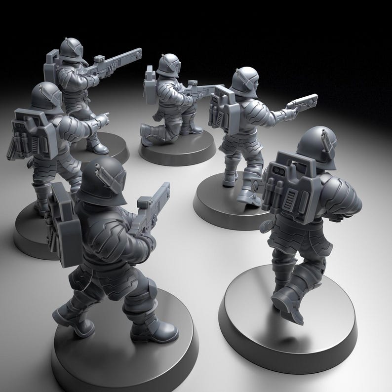 Coalition Human Helpers | 16k Resin Miniatures | 28mm 32mm Tabletop Wargaming | Unpainted image 7