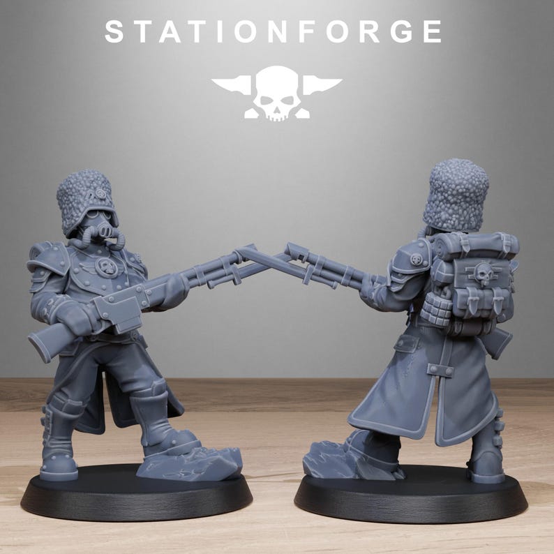GRIM GUARD ROYALS | Station Forge 16k Resin Miniatures | 28mm 32mm Tabletop Wargaming | Unpainted image 7
