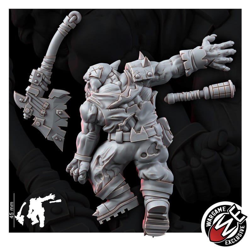 Ork Corpses Battlefield Set | 16k Resin Miniatures | 28 mm 32 mm Tabletop Wargaming | Ongeverfd afbeelding 12