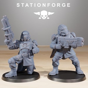 Vaskar Freedom Fighters | Station Forge 16k Resin Miniatyrer | 28 mm 32 mm Bordsspel Krigsspel | Omålad bild 5