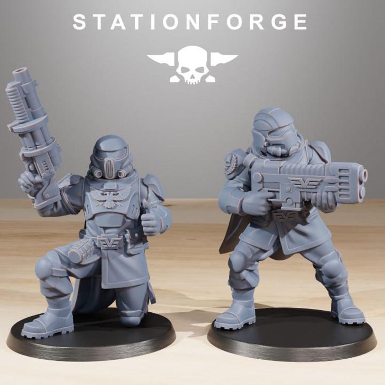 Vaskar Freedom Fighters | Station Forge 16k Resin Miniatyrer | 28 mm 32 mm Bordsspel Krigsspel | Omålad bild 5