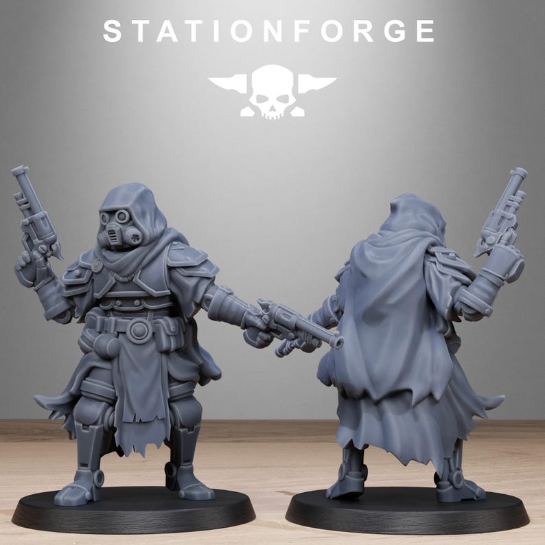 Miniaturas de magos de Scavenger Tech / Station Forge 16K Resin Wargaming (escala 28 mm/32 mm) imagen 4