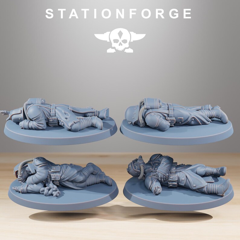 Grimguard The Fallen / Station Forge 16k Miniaturas de resina / 28 mm 32 mm Juegos de guerra de mesa / Sin pintar imagen 6