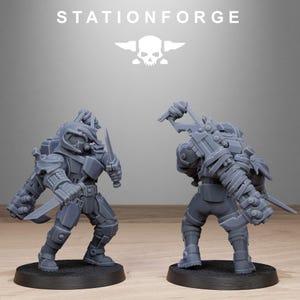 Tarion Hunters | Station Forge 16k Resin Miniatures | 28 mm 32 mm Tabletop Wargaming | Ongeverfd afbeelding 4