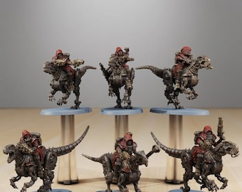 Scavenger Riders | Station Forge 16k Resin Miniatures | 28mm 32mm Tabletop Wargaming | Unpainted