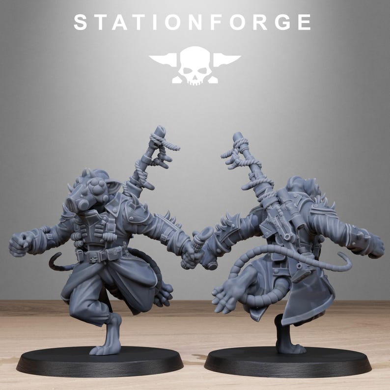 Corrupted Guard Raticus | Station Forge 16k Resin Miniatures | 28mm 32mm Tabletop Wargaming | Unpainted image 5