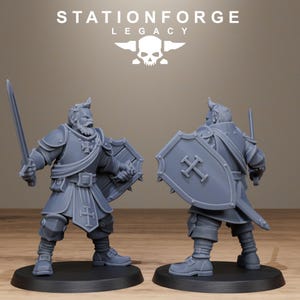 Legacy Thorncrest-Kriegerschar | Station Forge 16k Resinminiaturen | 28 mm/32 mm Tabletop-Wargaming | Unbemalt Bild 5