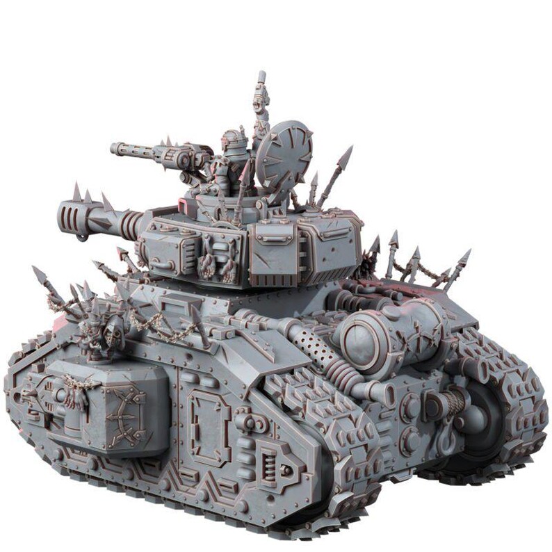 Chaos Degrader Battle Tank | 16k Resin Miniatures | 28mm 32mm Tabletop Wargaming | Unpainted image 4