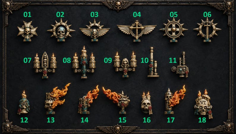 Ewige Pilger – Rucksackzubehör – 16k Resin – GreyTide Studio – Heilige Krieger / Einzelteile / Tabletop / Wargaming / Düstere Dunkelheit Bild 1