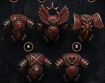 Crimson Lords - Backpacks - 16k Resin - GreyTide Studio - Blood / Space Warriors / Bitz / Tabletop / Wargaming / Grimdark