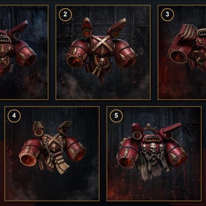 Crimson Lords - Jetpacks #1 - 16k Resin - GreyTide Studio - Blood / Space Warriors / Bitz / Tabletop / Wargaming / Grimdark image 2