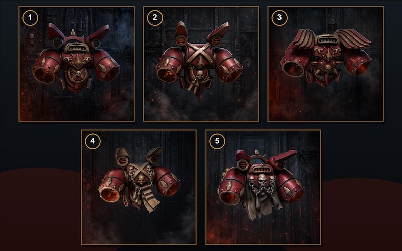 Crimson Lords - Jetpacks #1 - 16k Resin - GreyTide Studio - Blood / Space Warriors / Bitz / Tabletop / Wargaming / Grimdark image 2