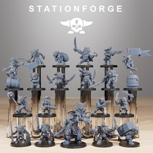 Gobs Pirates | Station Forge 16k Resin Miniatures | 28mm 32mm Tabletop Wargaming | Unpainted image 2