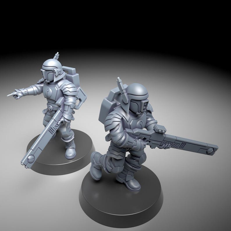 Coalition Human Helpers | 16k Resin Miniatures | 28mm 32mm Tabletop Wargaming | Unpainted image 4