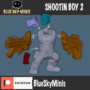 Shootin Boys Squad - Orc Squad - 16k Resin - Blue Sky Minis - Orcs / Tabletop / Wargaming / Grimdark image 10