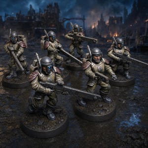 Coalition Human Helpers | 16k Resin Miniatures | 28mm 32mm Tabletop Wargaming | Unpainted image 1
