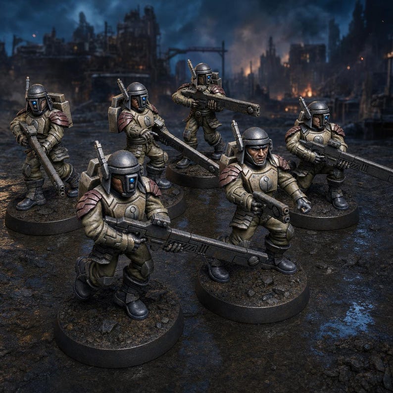 Coalition Human Helpers | 16k Resin Miniatures | 28mm 32mm Tabletop Wargaming | Unpainted image 1