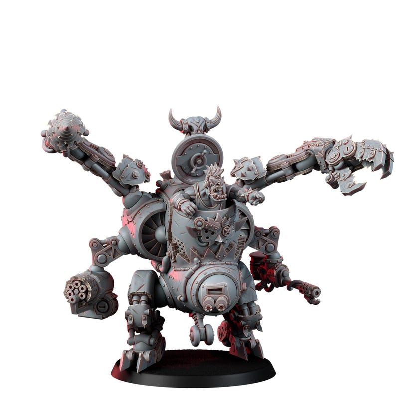 Dreadnought a Jato Ork | Miniaturas de Resina 16k | 28 mm 32 mm para Jogos de Mesa | Sem Pintura imagem 3