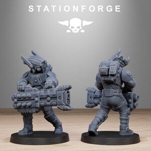 Tarion Schwere Infanterie | Station Forge 16k Resin-Miniaturen | 28 mm/32 mm Tabletop-Wargaming | Unbemalt Bild 7