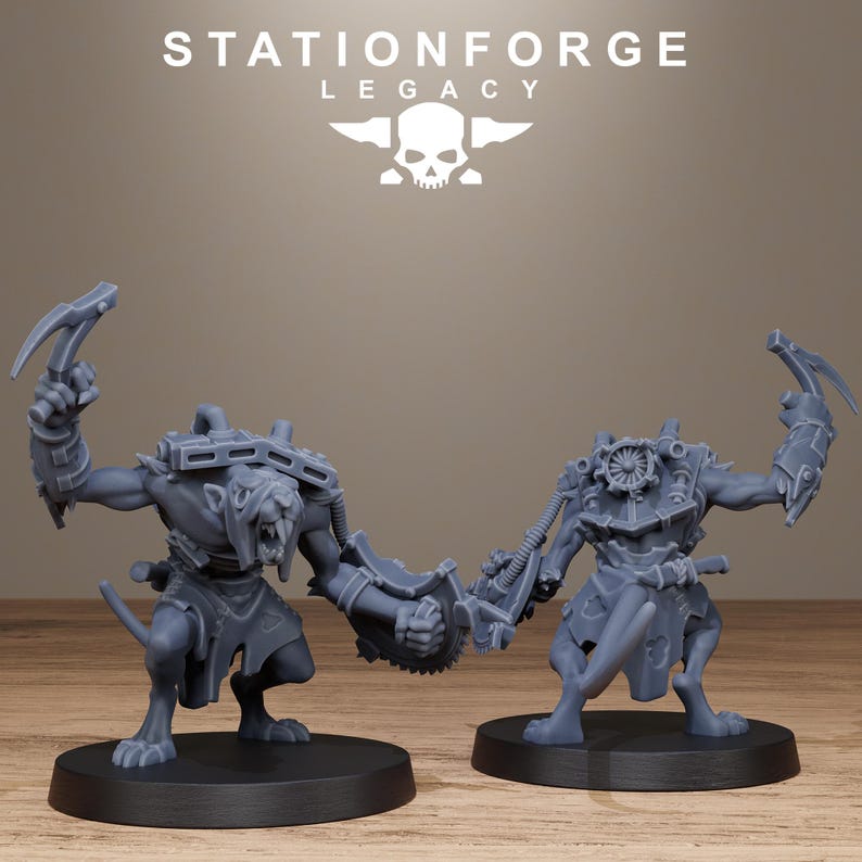 Rotfang Infantry | Station Forge 16k Resin Miniatures | 28mm 32mm Tabletop Wargaming | Unpainted image 10
