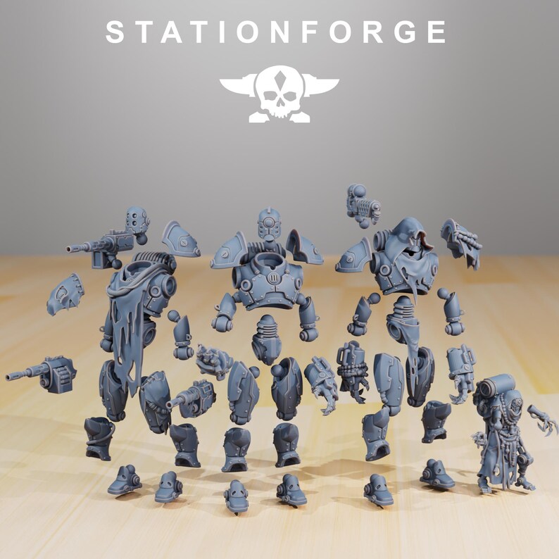 Scavenger Droitex MK2 | Station Forge 16k Resin Miniatures | 28mm 32mm Tabletop Wargaming | Unpainted image 6