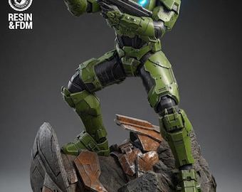 Master Chief Fan Art Figure | Spartan Sci-Fi Statue | 14K Resin | 75–80mm · 1/12 · 1/9 · 1/6
