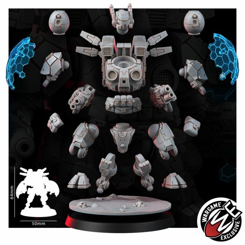 Horizon Battlesuit | 16k Resin Miniatures | 28mm 32mm Tabletop Wargaming | Unpainted image 7