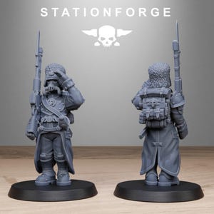 GRIM GUARD ROYALS | Station Forge 16k Resin Miniatures | 28mm 32mm Tabletop Wargaming | Unpainted image 4