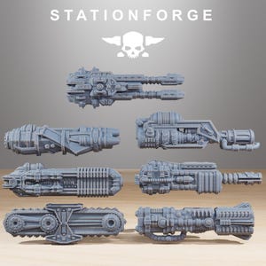 Scavengers Trident | Station Forge 16k Resin Miniatures | 28 mm 32 mm Tabletop Wargaming | Ongeverfd afbeelding 9