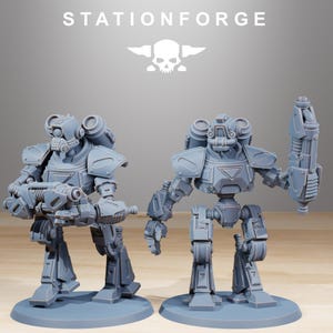 Scavenger Mechanods | Station Forge 16k Resin Miniatures | 28mm 32mm Tabletop Wargaming | Unpainted image 4
