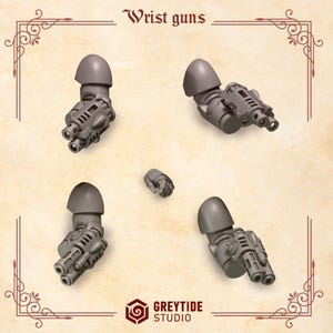 Crimson Lords - Wrist guns - 16k Resin - GreyTide Studio - Blood / Space Warriors / Bitz / Tabletop / Wargaming / Grimdark image 2