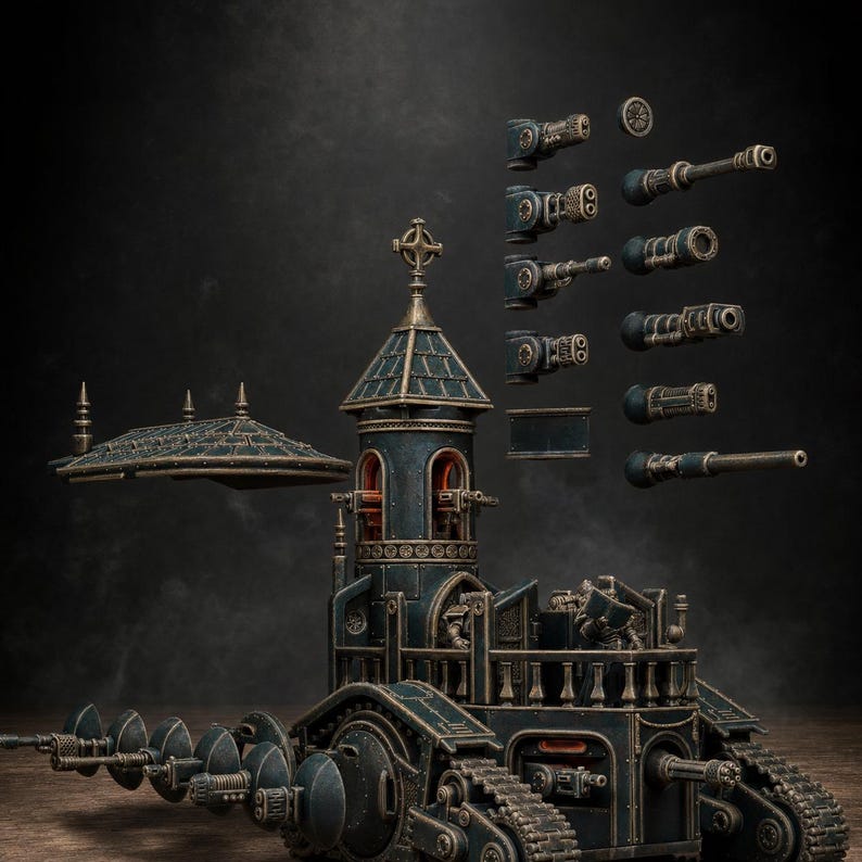 Vodalites Heavy Tank | Station Forge 16k Resin Miniatures | 28mm 32mm Tabletop Wargaming | Unpainted image 1