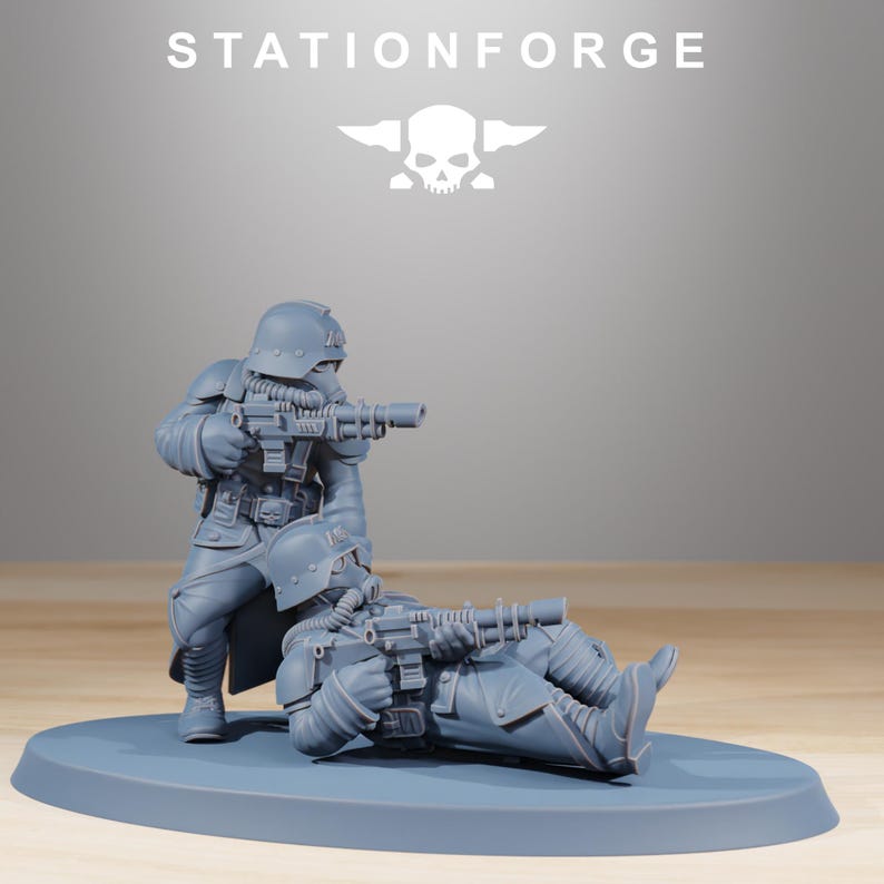 Grimguard Casualties | Station Forge 16k Resin Miniatures | 28mm 32mm Tabletop Wargaming | Unpainted image 5