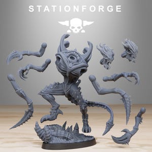 Xenarid Void Stalker | Station Forge 16k Resin Miniatures | 28mm 32mm Tabletop Wargaming | Unpainted 画像 3